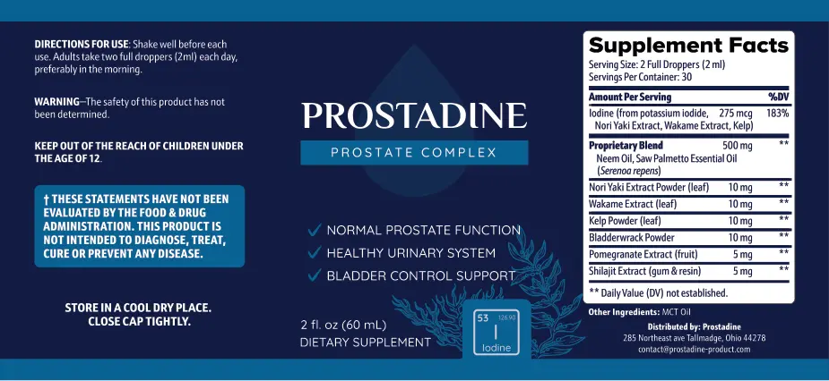 Prostadine Ingredients